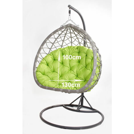 Coussins pour fauteuil berçant de jardin 130 x 100cm Coussin Fauteuil Suspendu Coussin fauteuil suspendu hamac Lemon