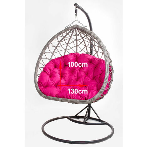 Coussins pour fauteuil berçant de jardin 130 x 100cm  Coussin Fauteuil Suspendu  Coussin fauteuil suspendu hamac  Rose