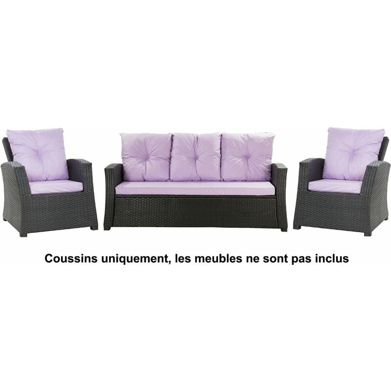 Coussins pour mobilier de jardin extérieur, Coussins pour canapé, coussins pour banc, coussins de balançoire, Coussins de chaise, Violet