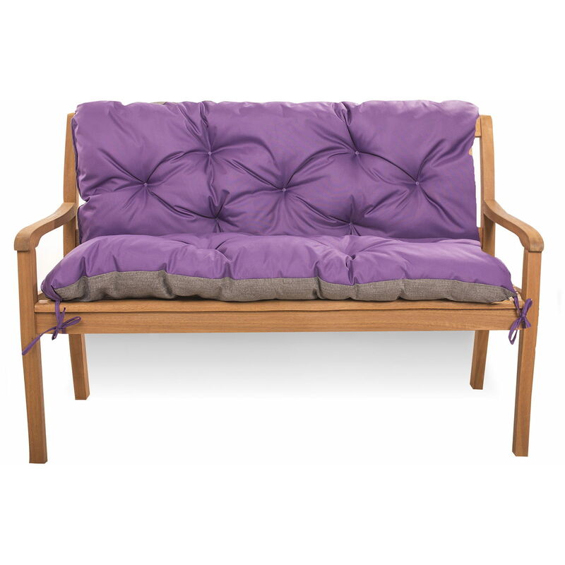 Coussin pour banc de jardin 170 x 50 x 50cm, coussins balançoire extérieur/interieur, couleur violette