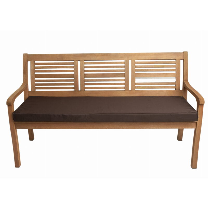 Setgarden - Coussin de banc de jardin 130x50x7cm assise, coussin de balancelle de jardin Marron, coussin d'assise plat, coussin de banc de jardin
