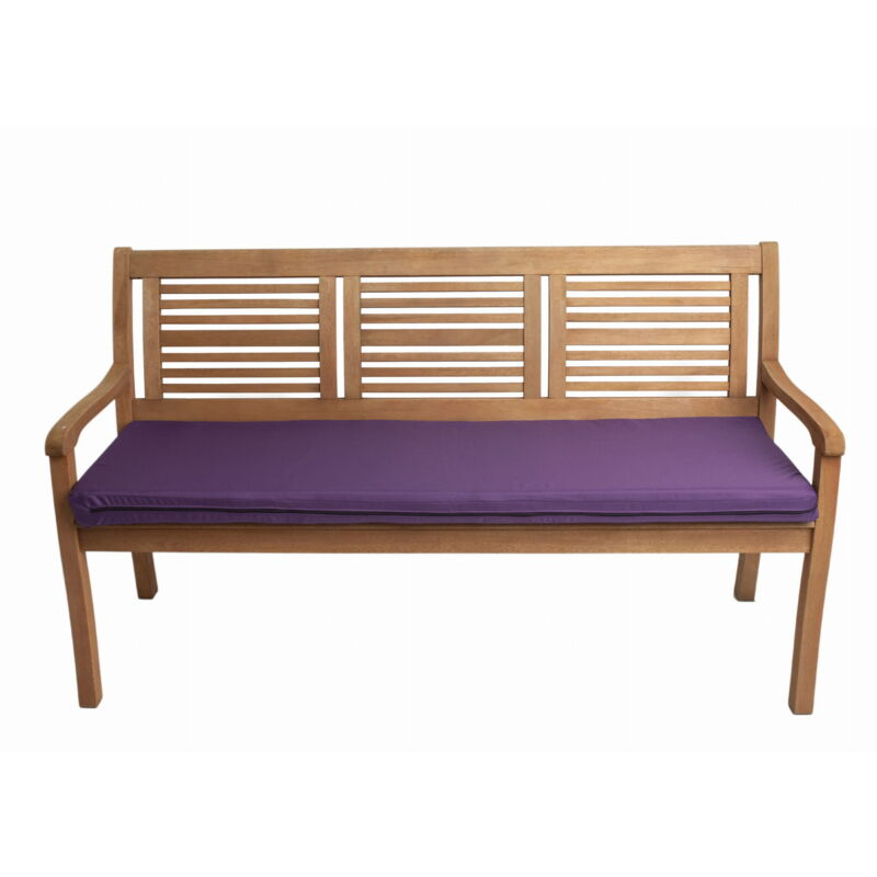 Coussin de banc de jardin 130x50x7cm assise, coussin de balancelle de jardin Violet, coussin d'assise plat, coussin de banc de jardin