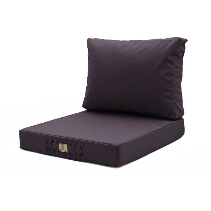 Deco Arts - Coussins pour salon de jardin déhoussable 50x50cm Gris carbone