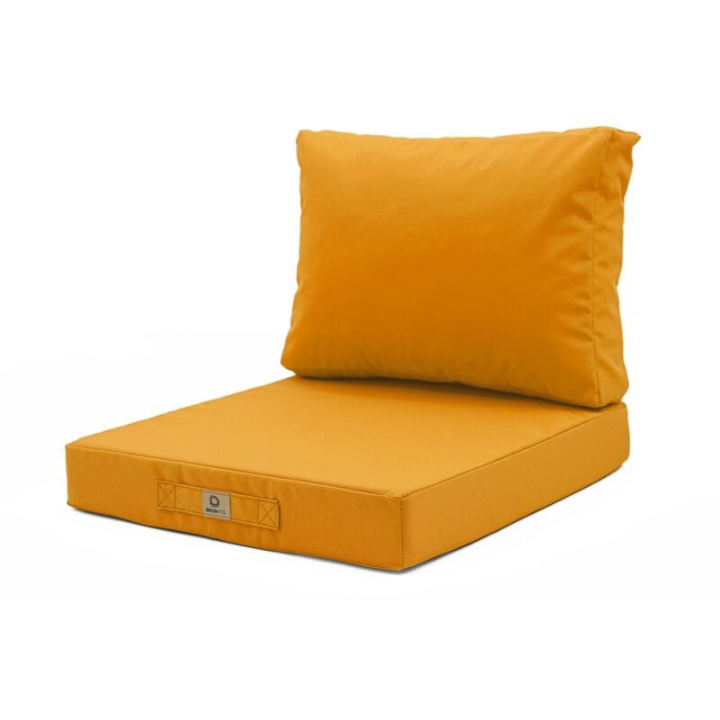 Deco Arts - Coussin pour salon de jardin déhoussable 60x60cm Jaune