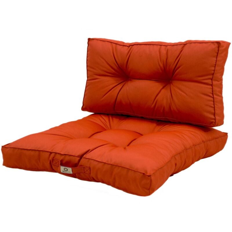 Deco Arts - Coussins pour salon de jardin capitonné 60x60cm orange