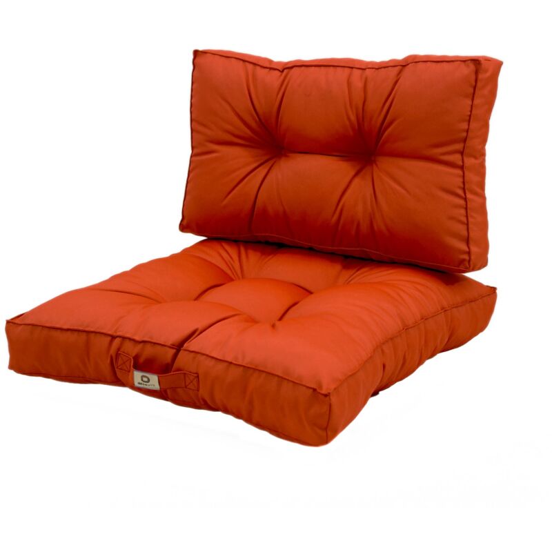 Deco Arts - Coussins pour salon de jardin capitonné 50x50cm orange