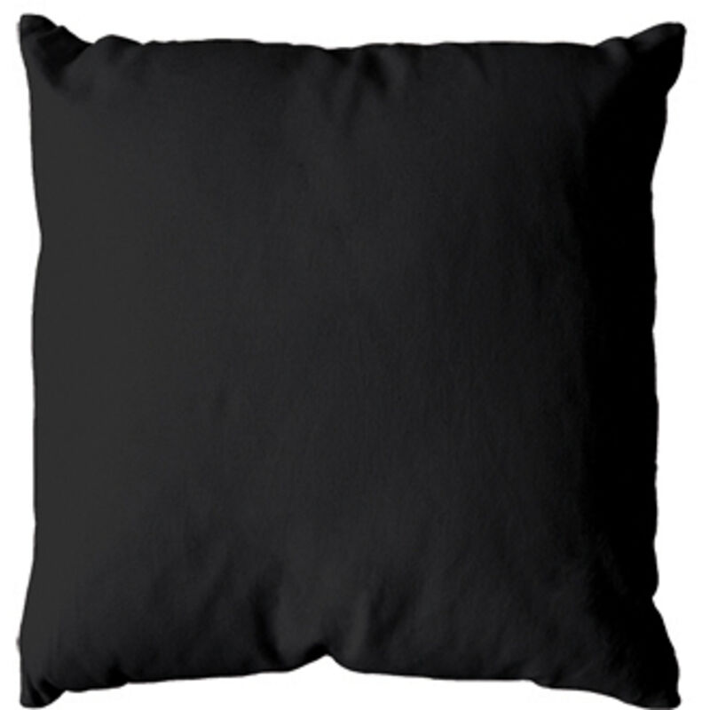 Coussin uni en polyester d&eacute;houssable Noir 40x40 cm