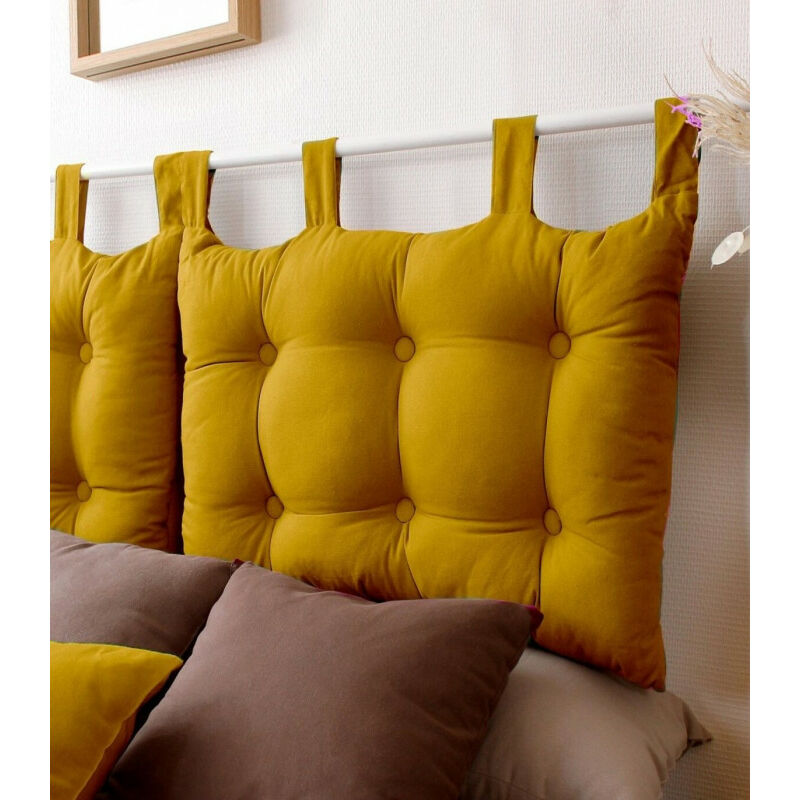 Tête de lit capitonnée Moutarde - 70x45 cm - Moutarde