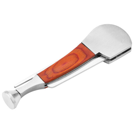 Couteau 3 en 1 pour pipe en bois, outil multifonction en acier inoxydable avec grattoir et cure-pipe