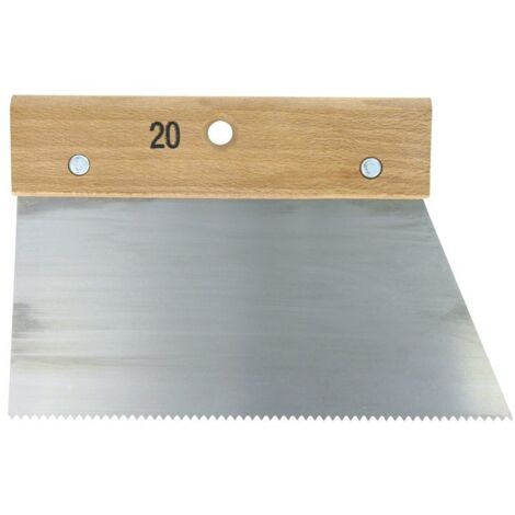 Couteau à colle 200 mm – Densité 250 g/m² – Manche bois droit – Application précise pour sols et murs – Outibat