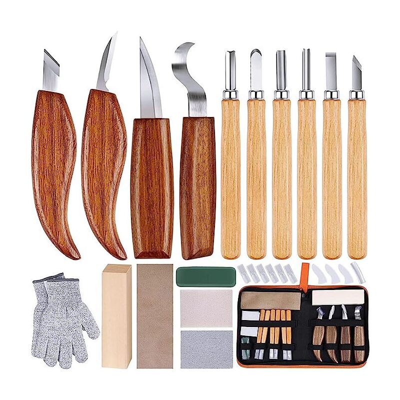Couteau à découper, ensemble d'outils de sculpture sur bois, ensemble d'outils de sculpture sur bois avec couteau à découper, ponçage du cuir, outils