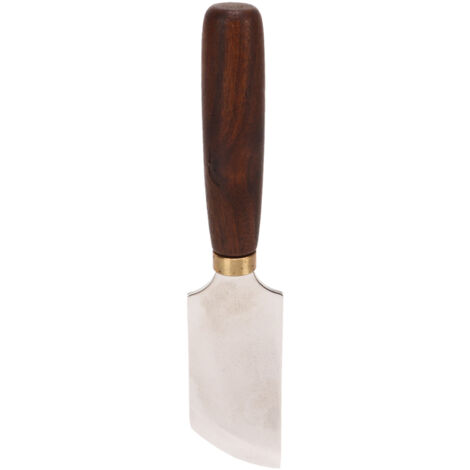 Couteau à dédoubler le cuir avec lame en acier rapide et manche en bois pour artisanat