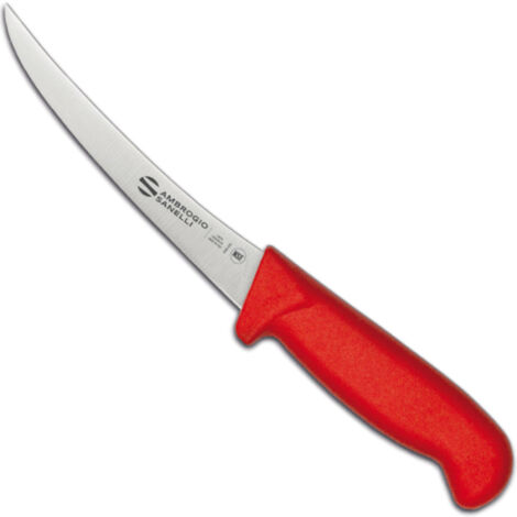 Couteau à désosser courbé SUPRA COLORE HACCP 130/290 mm - rouge