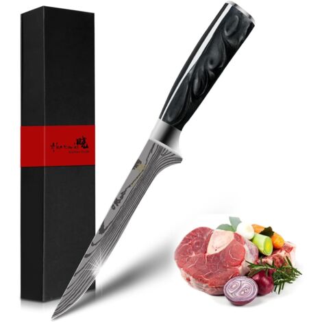 Couteau à désosser couteau de chef professionnel couteau de cuisine allemand en acier inoxydable, extrêmement tranchant, multifonctionnel pour les légumes, la viande dans les restaurants et la maison