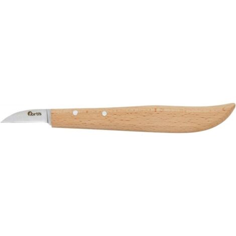 Couteau à ébavurer/ couteau d'ébéniste avec manche en bois 140mm FORTIS 1 PCS