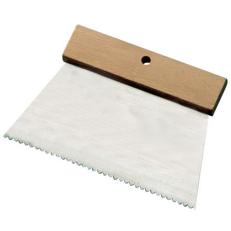 Couteau à enduire 18 cm – Denture A2 – Manche en bois brut – Pour finition précise sur bois dur – Pariere
