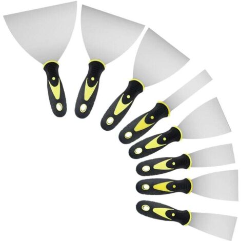 Couteau à Enduire, Spatules en Acier Inoxydable, Spatule Bricolage, Spatule Mastic, Spatule a Enduire- 8 Pcs