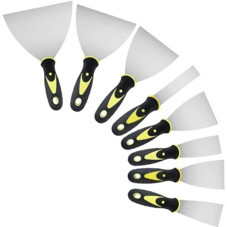 Couteau à Enduire, Spatules en Acier Inoxydable, Spatule Bricolage, Spatule Mastic, Spatule a Enduire- 8 Pcs