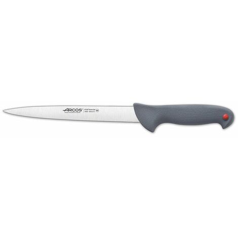 Couteau à fileter semi-flexible Arcos Couleur - Prof 243200 acier inoxydable Nitrum et mango polypropylène ergonomique et lame 19 cm, vitrine.