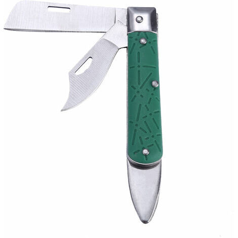 Couteau à greffer Pliable 2 Lames Greffe de Jardin Fruitier