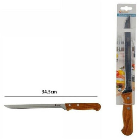 Couteau à Jambon Couteau De Cuisine Acier Manche En Bois 34.5 Cm