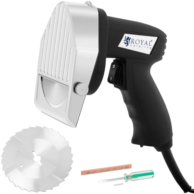 Royal Catering - Couteau électrique pour gyros kebab 1-8mm 80W