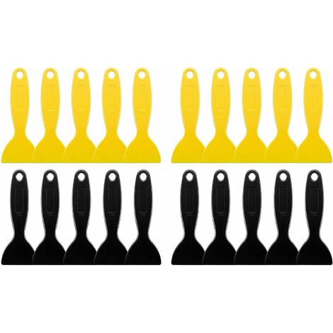 Couteau à Mastic de Spatule en Plastique Mur Couteau à Mastic Outil de Grattoir Grattoirs à Peinture Flexibles Spatule Souples Outil de Grattoir pour Peint Pellicule de Vinyle et Voiture 20 Pcs Lefou