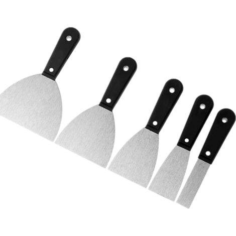 Couteau à mastic en acier au carbone 1/2/3/4/5 pouces, pelle murale à platre, spatule de remplissage pour peinture, grattoir, outil de Construction de décoration,4''
