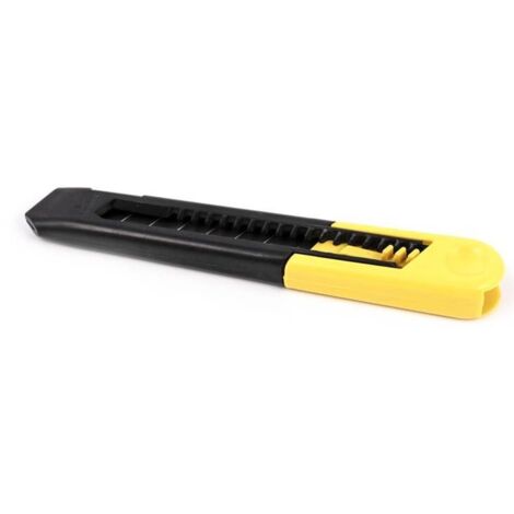 Couteau à ruban adhésif 18 mm type ABS Stanl, jaune-gris