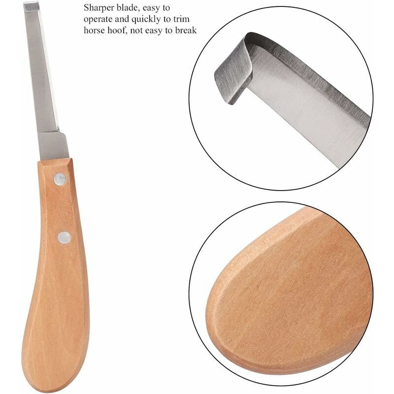 Forehill - Couteau à Sabot de bovin Durable, Coupe de Sabot en Forme de Lame Droite, Sabot de Cheval de Mouton Facile à Utiliser pour la