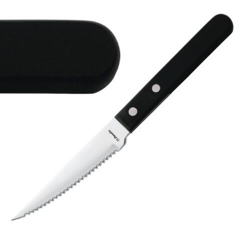 Couteau à Steak pour Restaurant Manche Noir 217 mm Lot de 12 Amefa
