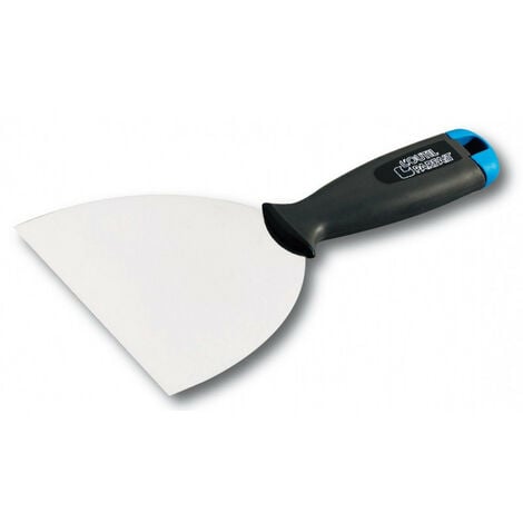 Couteau à enduire - L'OUTIL PARFAIT - inox - lame arrondie anti-traces -  bords à 90° pour les angles - 10 cm