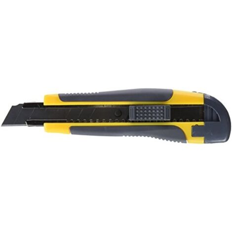 COUTEAU, COUPE-PAPIER PEINT 18MM, MANCHE EN CAOUTCHOUC