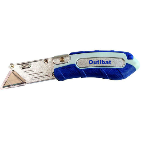 Couteau Cutter Pliable à Lame Trapèze - Outibat