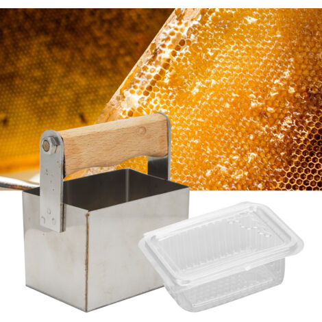 Couteau d'Apiculture Rectangulaire avec Boîte, Couteau Professionnel Économiseur d'Énergie Stainless Steel 8.5x6cm 6 Boîtes