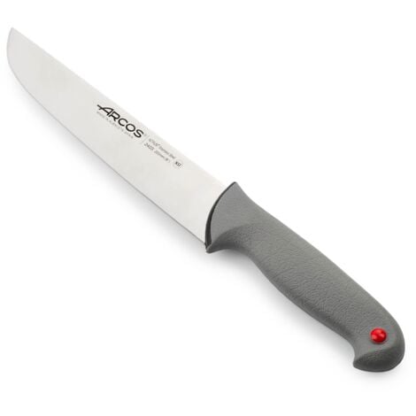 Couteau de boucherie Arcos Couleur - Prof 240300 en acier inoxydable Nitrum et mango Polypropylène ergonomique et lame de 20 cm, vitrine.