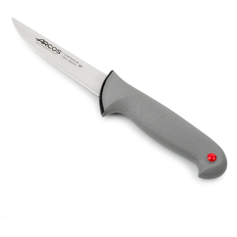 Couteau de boucherie Arcos Couleur - Prof 241400 acier inoxydable Nitrum et mango Polypropylène ergonomique et lame de 13 cm, vitrine.
