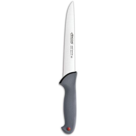 Couteau de boucherie Arcos Couleur - Prof 241600 en acier inoxydable Nitrum et mango polypropylène ergonomique et lame de 18 cm, vitrine.