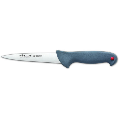Couteau de boucherie Arcos Couleur - Prof 243000 en acier inoxydable Nitrum et mango polypropylène ergonomique et lame de 15 cm, vitrine.