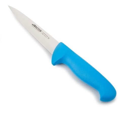 Couteau de boucherie Arcos Couleur - Prof 293023 en acier inoxydable Nitrum et mango polypropylène bleu ergonomique avec lame de 15 cm, vitrine.