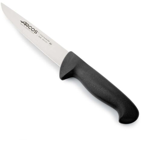 Couteau de boucherie Arcos Couleur - Prof 294625 acier inoxydable Nitrum et mango lame ergonomique en polypropylène noir et lame de 16 cm, vitrine.