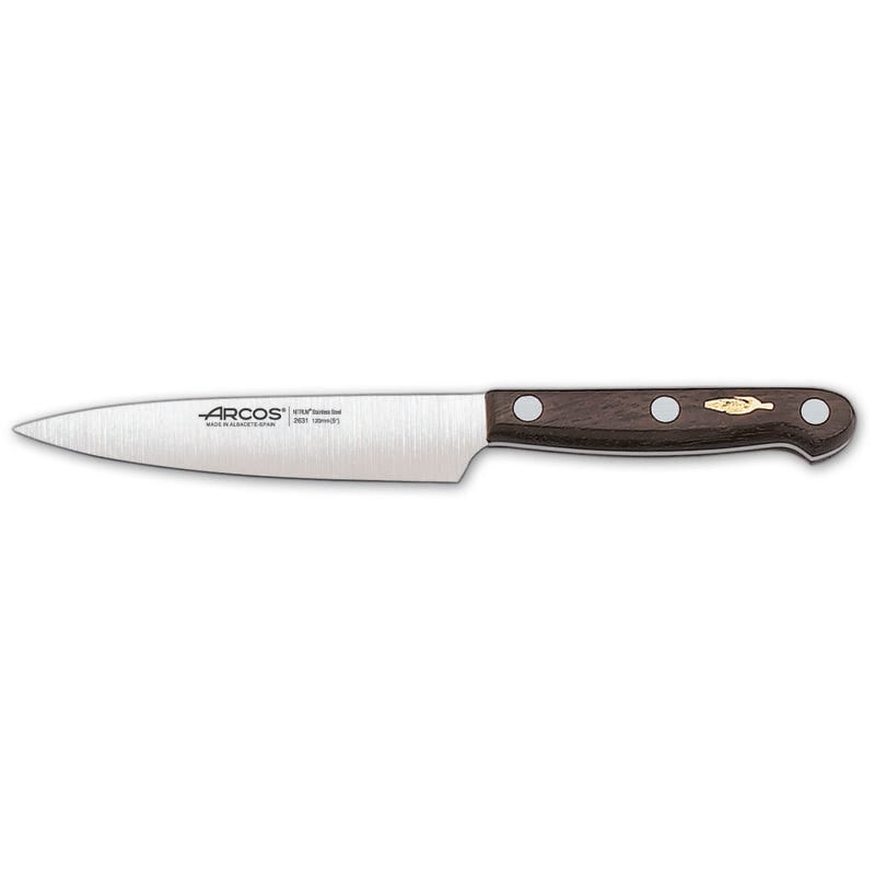 Couteau de chef Arcos Bois de rose - Prof 263100 acier inoxydable Nitrum et mango Bois de rose avec lame de 12 cm et housse de lame.
