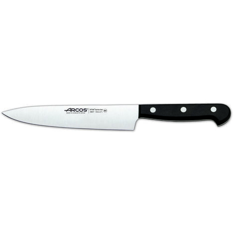 Couteau de chef Arcos Universal 284704 Nitrum Steel, avec Mango Polyoxyméthylène et lame de 17 cm dans un étui.