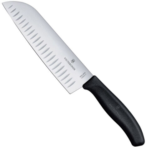 Couteau de chef Santoku avec émouture sphérique SWISS CLASSIC, longueur 170/298 mm