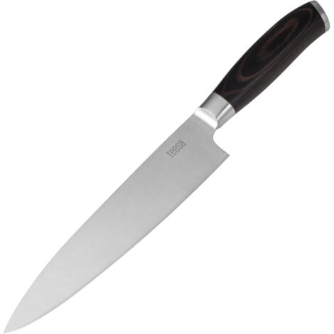 Couteau de chef Teesa 33 cm en acier inoxydable, couteau de cuisine équilibré et tranchant