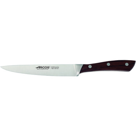Couteau de cuisine Arcos Natura 155310 en acier au nitrum, Mango en bois de rose et lame de 16 cm dans un étui.