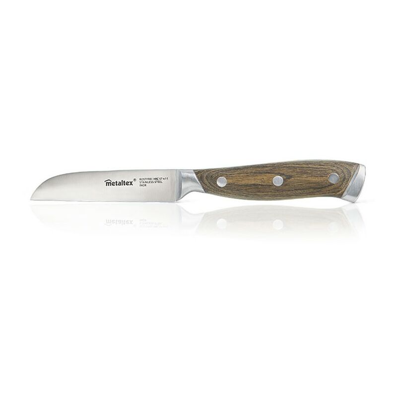 Couteau de Cuisine Ligne heritage de Metaltex avec Manche en Bois et Lame Entière de 9 cm