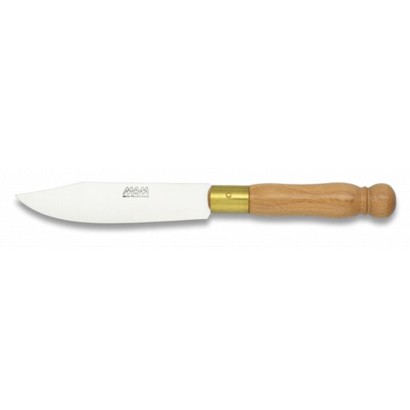 MAM - Couteau de cuisine ferrule en laiton, Mango Bois, lame en acier inoxydable 13,2 cm, 17410