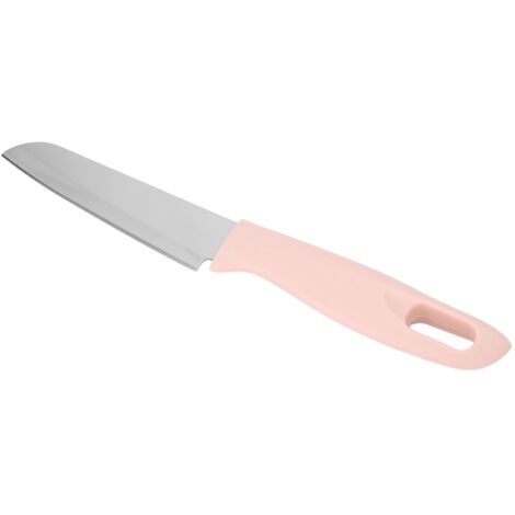 Couteau de Cuisine Portable en Acier Inoxydable - Découpe Fruits et Melons avec Fourreau Rose