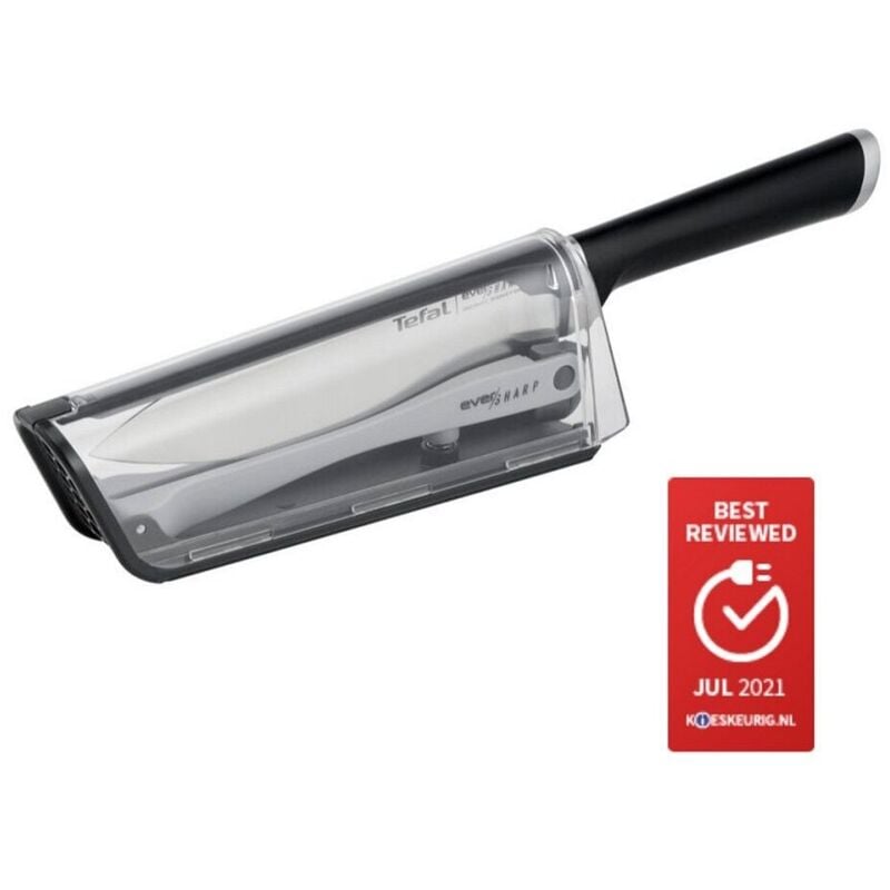 Tefal - Couteau de chef Ever Sharp K25690 16,5 cm + aiguiseur